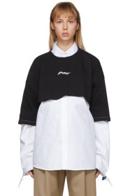 ADER error - Black Oblique Cut T-Shirt