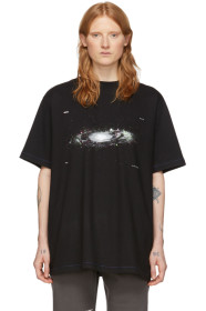 ADER error - Black Oversized Space Graphic T-Shirt