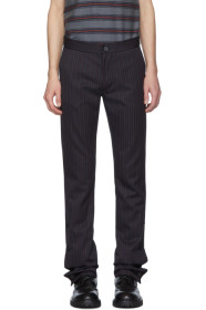 Daniel W. Fletcher - 海军蓝 Woolmark 开衩长裤