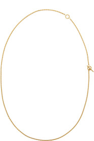 All Blues - Gold Polished String Necklace