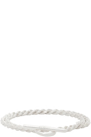 All Blues - Silver Polished Rope Double Bracelet