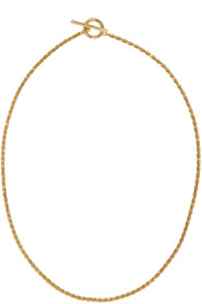 All Blues - Gold Polished Rope Necklace