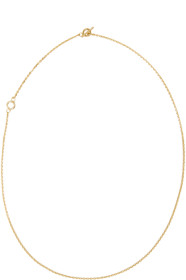 All Blues - Gold Polished String Necklace