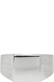 All Blues - Silver Polished & Brushed Platform Ring