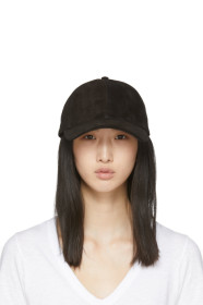 rag & bone - Black Suede Marilyn Baseball Cap