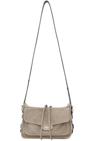 rag & bone - Sac messager en suède gris Small Field