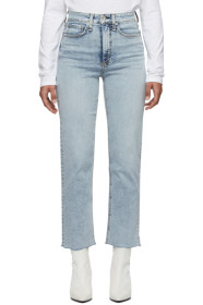 rag & bone - Blue Jane Super High-Rise Ankle Cigarette Jeans