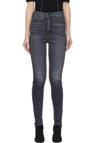 rag & bone - Black Super High-Rise Jane Jeans