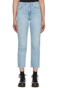 rag & bone - Blue Nina High-Rise Ankle Jeans