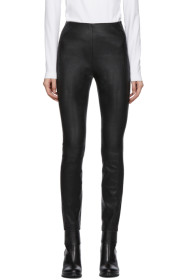 rag & bone - Black Leather Simone Trousers