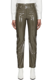 rag & bone - Taupe Vinyl Nina Cigarette Trousers