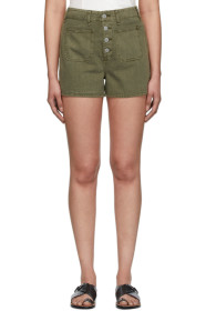 rag & bone - Green Military Super High-Rise Shorts