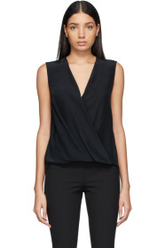 rag & bone - Black Silk Victor Blouse