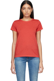 Rag & Bone - 红色 The Tee 比马棉 T 恤