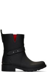 rag & bone - Black Moto Rain Boots