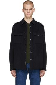 rag & bone - Black Wool Jack Shirt Jacket