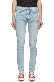 rag & bone - Blue Fit 1 Hole Jeans