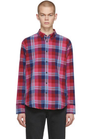 rag & bone - Burgundy & Blue Fit 2 Tomlin Shirt
