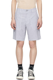 rag & bone - White & Blue Franklin Shorts