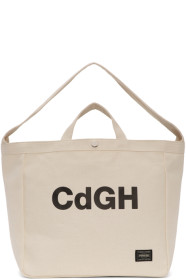 Comme des Garçons Homme - 灰白色 Porter 联名棉质帆布托特包