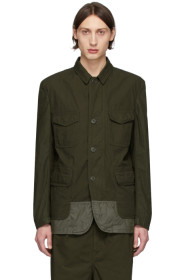 Comme des Garçons Homme - 卡其色 Field 成衣染色拼接西装外套