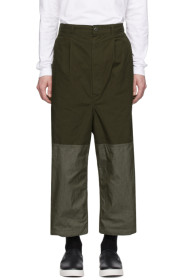 Comme des Garçons Homme - 海军蓝成衣染色拼接长裤