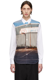 Comme des Garçons Homme - 白色印花细平布衬衫