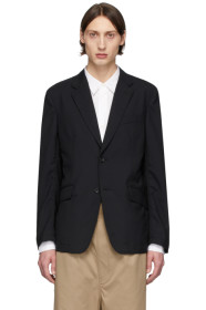 Comme des Garçons Homme - 黑色羊毛凡立丁西装外套