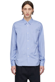 Comme des Garçons Homme - 蓝色细平布衬衫