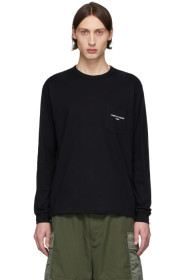 Comme des Garçons Homme - 黑色徽标长袖 T 恤