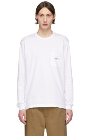 Comme des Garçons Homme - ホワイト ロゴ ロング スリーブ T シャツ