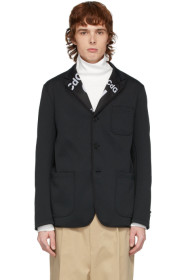 Comme des Garçons Homme - Black Mesh Jersey Blazer
