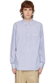 Comme des Garçons Homme - Blue & White Stripe Typewriter Shirt