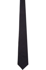 Comme des Garçons Homme Deux - Navy Geometric Pattern Tie