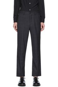 Comme des Garçons Homme Deux - Grey Wool Check Trousers