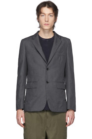 Comme des Garçons Homme Deux - グレー テクスチャ シャークスキン ブレザー