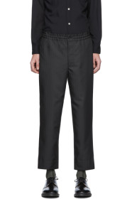 Comme Des Garçons Homme Deux - Pantalon à chevrons noir