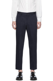 Comme des Garçons Homme Deux - ネイビー クロス トラウザーズ