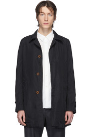 Comme des Garçons Homme Deux - ブラック ツイル ガーメント ダイ コート