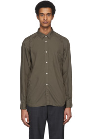 Comme des Garçons Homme Deux - カーキ ガーメントダイ シャツ