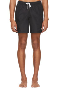 Bather - Black Solid Swim Shorts
