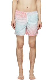 Bather - Blue & Pink Gradient Cheetah Swim Shorts