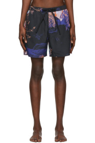 Double Rainbouu - Black Animal Kingdom Swim Shorts