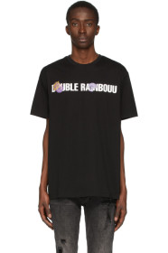 Double Rainbouu - Black Logo Patch Ice T-Shirt