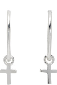 Stolen Girlfriends Club - Boucles d'oreilles argentées Stolen Cross Sleeper