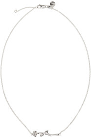 Stolen Girlfriends Club - Collier argenté Rose Bar