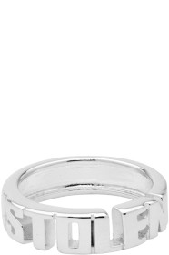 Stolen Girlfriends Club - Bague argentée Mini 'Stolen' Block