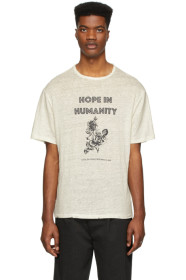 Stolen Girlfriends Club - Off-White Linen 'A Flower For You' T-Shirt
