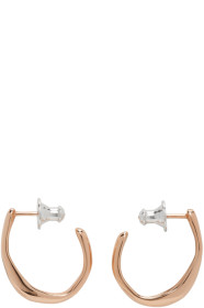 Faris - SSENSE Exclusive Rose Gold Small Vero Earrings