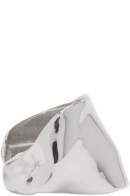 Faris - Silver Pleat Ear Cuff